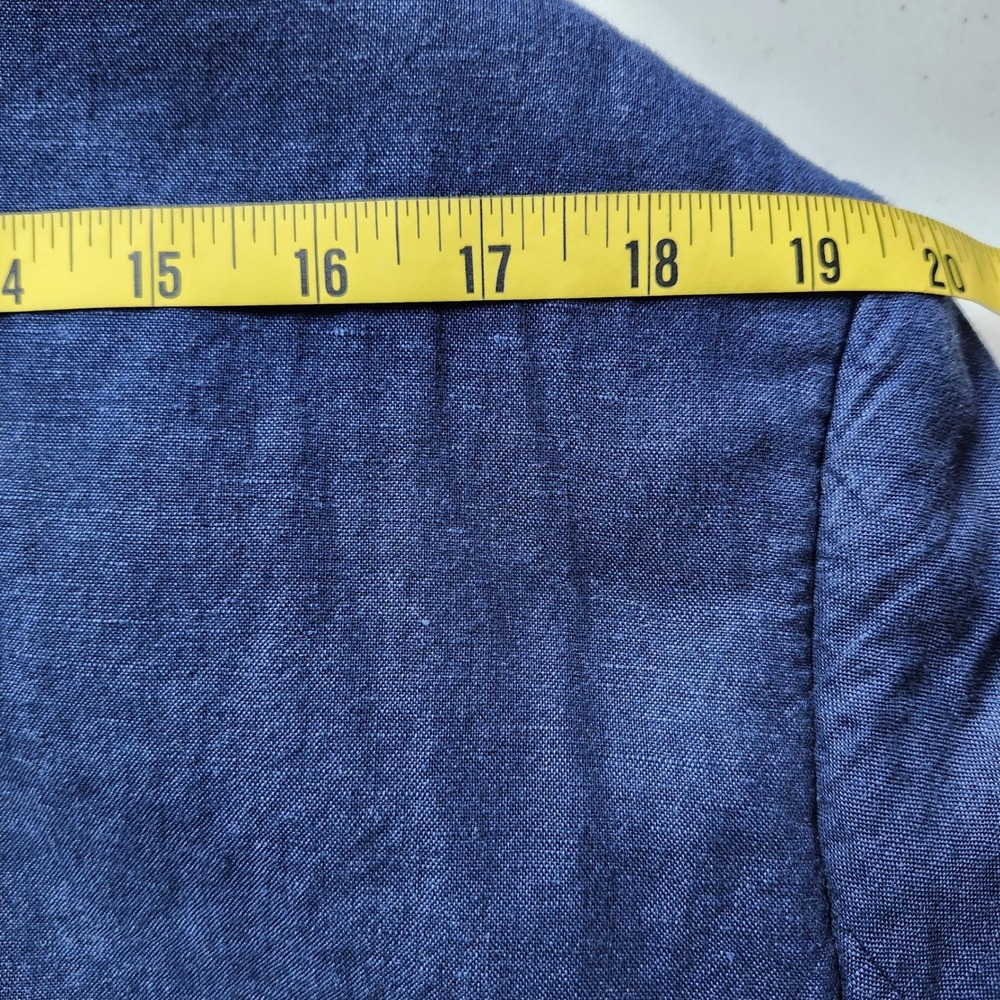 Tailorbyrd Collection Mens Navy Blue Cotton Linen Blend Blazer Sport Coat 44R - Picture 9 of 11